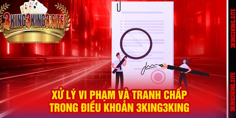 Xử lý vi phạm và tranh chấp trong điều khoản 3king3king